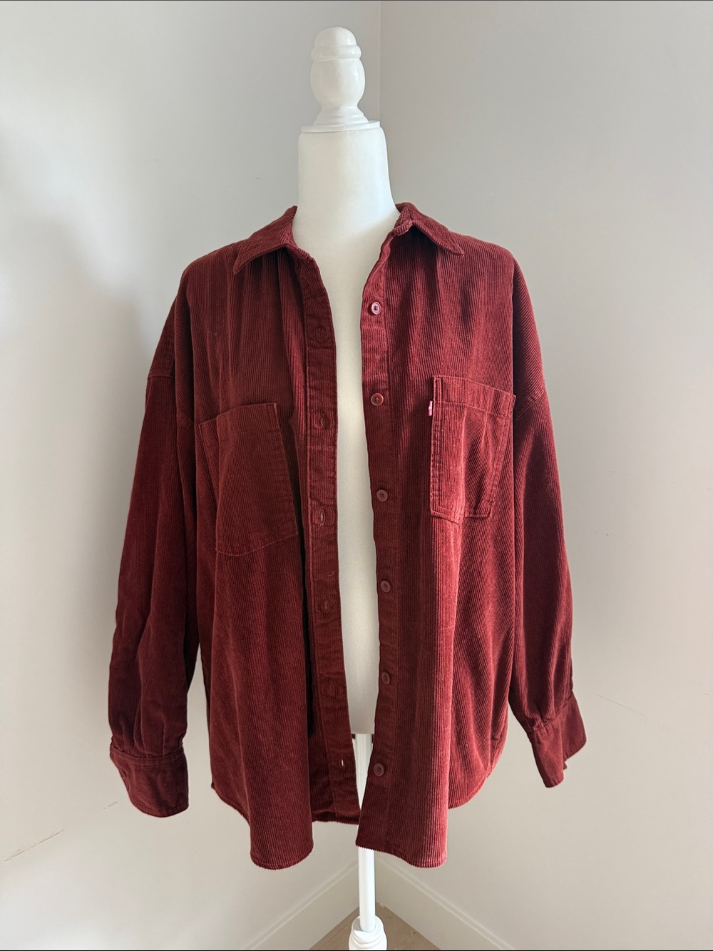 Levi's Women's Corduroy Button-Down Shirt - Burgundy